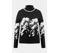 M Poivre Blanc Womens Ambre Roll Neck Knit Sweater Black Size