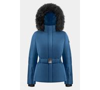M Poivre Blanc Womens Joana Faux Fur Ski Jacket Mid Blue Size