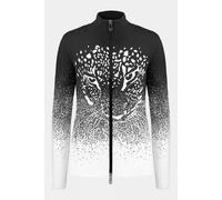 M Poivre Blanc Womens Leopard Knit Ski Jacket Black Size