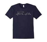 (M) Polar-Bear T-Shirt, i love Polar-Bear heart beat-Father's Day