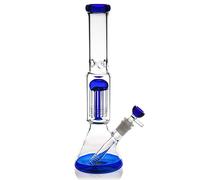 M-pungar Glass Bong with Tornado percolate, Blue Water Bongs with 14.5mm Bong Bowl Glass Pipe for Smoking Hookah¡