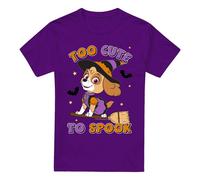 (M, Purple) Paw Patrol Mens Spooky Skye T-Shirt