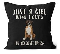 M-Qizi Boxer Dog Pillow Cover, 18x18 Decorative, Gifts for Dog Lovers