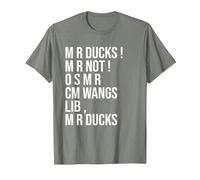 M R Ducks... Funny Duck Saying Duck Lover Wings M R Ducks T-Shirt, Men, Olive Heather, 3X-Large