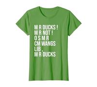 M R Ducks... Funny Duck Saying Duck Lover Wings M R Ducks T-Shirt, Women, Grass Green, X-Large