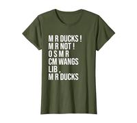 M R Ducks... Funny Duck Saying Duck Lover Wings M R Ducks T-Shirt, Women, Olive Green, Small