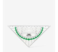 M+R : Green Line : Recycled Plastic Geometric Set Square Protractor : 16cm