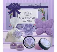 M&R Home Pamper Gifts for Women - 7 Piece Beauty Gift Set - Relaxation Self Care Package with Lavender & Camomile - Perfect for Birthday & Mother's Day Gift, gift Hamper for Her and Thank You Gift