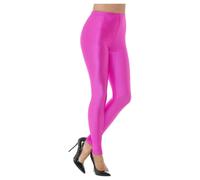 (M R, Neon Pink) Smiffys Womens/Ladies 80s Disco Spandex Leggings