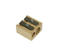 M+R : Wooden Double Hole Pencil Sharpener : For Colour and Graphite Pencils