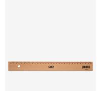 M+R : Wooden Ruler With Metal Insert : 30cm