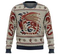 (M) Rathalos Monster Hunter Ugly Christmas Sweater Gift Santa Claus Pullover Men 3d Sweatshirt And Top Autumn And Winter Clothi
