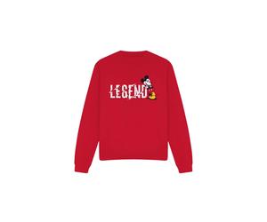 (M, Red) Disney Unisex Adult Legend Mickey Mouse Fathers Day Sweatshirt