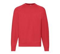 (M, Red) Fruit Of The Loom Mens Classic Raglan Sweatshirt