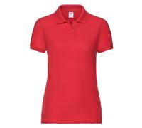 (M, Red) Fruit of the Loom Womens/Ladies 65/35 Polo Shirt