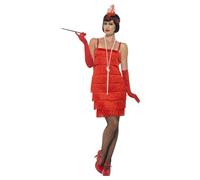 (M, Red) Smiffys Womens/Ladies Flapper Costume Set