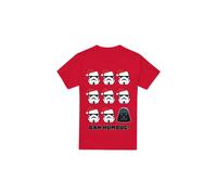 (M, Red) Star Wars Mens Bah Humbug Stormtrooper Darth Vader T-Shirt