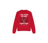 (M, Red) Star Wars Unisex Adult Father Christmas Darth Vader Fair Isle Sweatshirt