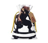 M Reusable Christmas Bag - A mysterious monster appears Full Print Drawstring Gift Pouch for Xmas, Holiday, Party, Wedding, Birthdays