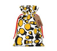 M Reusable Christmas Bag - Cell Molecules Full Print Drawstring Gift Pouch for Xmas, Holiday, Party, Wedding, Birthdays