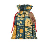 M Reusable Christmas Bag - Color fusion of sugar cubes Full Print Drawstring Gift Pouch for Xmas, Holiday, Party, Wedding, Birthdays