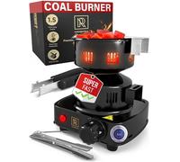 M. ROSENFELD Shisha Coal Burner with Extra Long 150cm Cable - Removable Charcoal Basket, 2 Tongs & Durable 304 Steel Spiral | Perfect for Hookah Charcoal