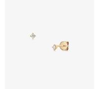 M ROX Solitaire Lab Grown Diamond Stud Earrings Modern Luxury - Yellow Gold