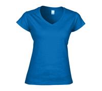 (M, Royal Blue) Gildan Womens/Ladies Soft V Neck T-Shirt