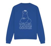(M, Royal Blue) Sesame Street Unisex Adult Tough Cookie Monster Sweatshirt