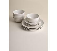 M&S 12 Piece Porcelain Dinner Set White