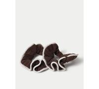 M&S 2 Pack Brown Mini Scrunchie Set Brown
