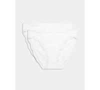 M&S 2 Pack Jasmine Lace Seamless High Leg Knickers White