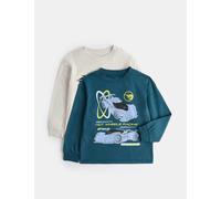 M&S 2 Pack Pure Cotton Hot Wheels™ Tops (2-8 Yrs) Cream Mix