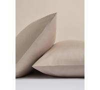 M&S 2 Pack Rest & Renew Pure Cotton Pillowcases Taupe
