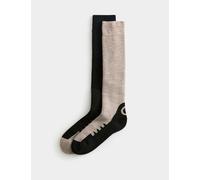 M&S 2 Pack Ski Socks Black Mix