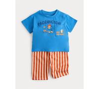 M&S 2 Piece Paddington™ Top & Trouser Outfit (0-3 Yrs) Blue Mix