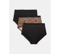 M&S 3pk Heavy Absorbency Period Full Briefs Black Mix