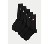 M&S 5 Pack Cool & Fresh™ Star Wars Cotton Rich Socks Black Mix