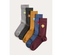M&S 5 Pack Cotton Rich Mr Men Socks Multi
