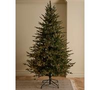 M&S 8ft Pre-lit Grand Fir Christmas Tree Green
