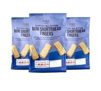 M&S All Butter Scottish Mini Shortbread Fingers, Traditional Shortbread Biscuits, Vegetarian - 125g (3 Pack)