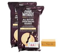 M&S All Butter Shortbread Biscuits Rounds, 150g, 2 Pack, Wheat & Gluten-Free, Vegetarian, In Premier Life Store Box