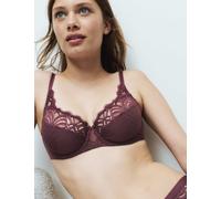 M&S Amelia Lace Wired Full Cup Bra A-E Dark Aubergine