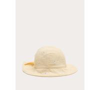 M&S Baby Flower Embroidered Sun Hat (0-3 Yrs) Yellow Mix