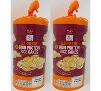 M&S Barbecue High Protein Rice Cakes 133g x2 | barbecue flavoured Wholegrain brown rice cakes