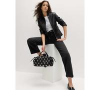 M&S Boyfriend Mid Rise Ankle Grazer Jeans Black