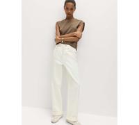 M&S Boyfriend Mid Rise Ankle Grazer Jeans Ecru