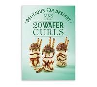 M&S Chocolate Wafer Curls, Dessert Decoration, Pack of 20, 80g