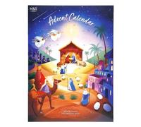 M&S Christmas Milk Chocolate Advent Calendar, 80g, 24 Milk Chocolate Pieces, Nativity Scene