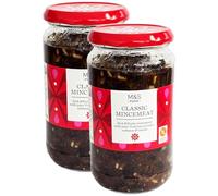 M&S Classic Mincemeat - Rich and fruity mincemeat with juicy vostizza currants, sultanas and raisins 510g, Pack of 2 in a Premier Life Store Packaging